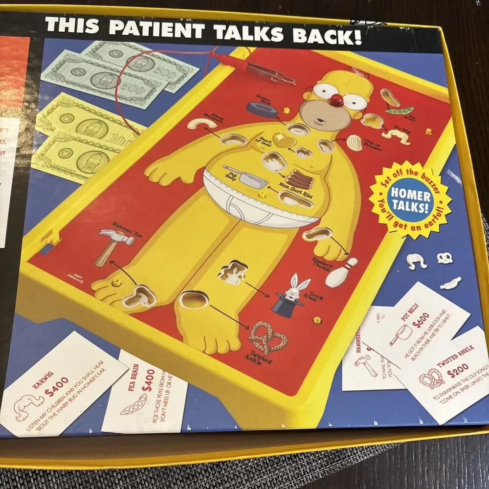 COMPLETE Homer Speaks Operation Simpsons Edition Board Game 2005 Milton Bradley